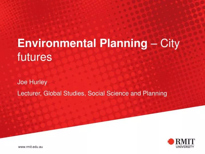 environmental planning city futures