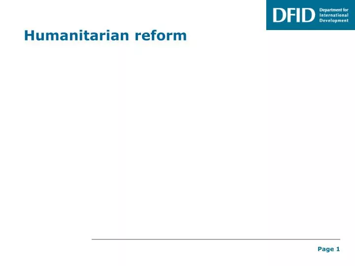 humanitarian reform