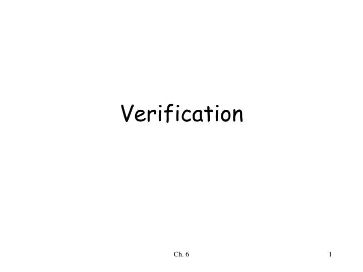 verification