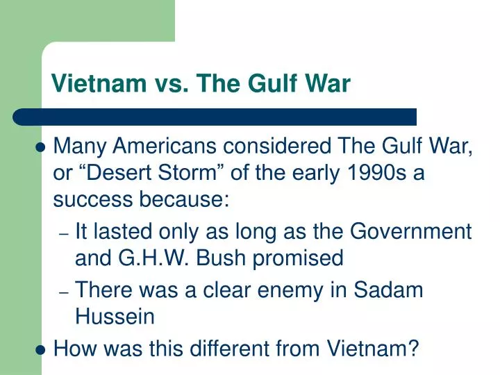 vietnam vs the gulf war