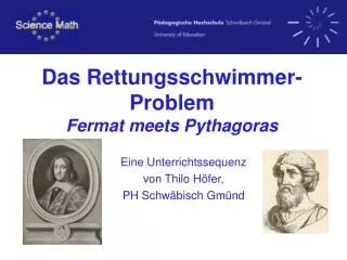 das rettungsschwimmer problem fermat meets pythagoras