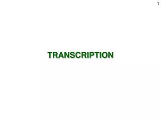 TRANSCRIPTION