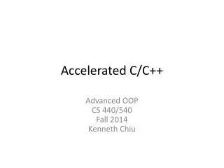 Accelerated C/C++