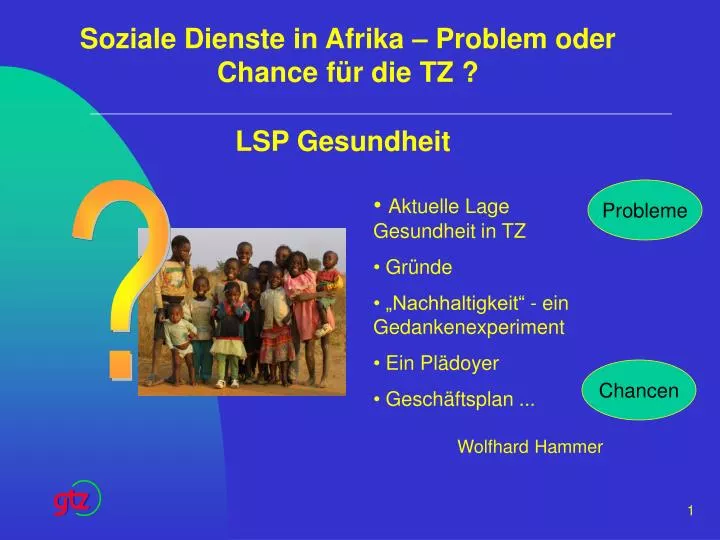 soziale dienste in afrika problem oder chance f r die tz