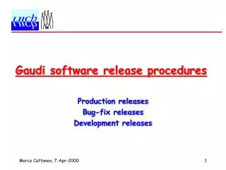 Gaudi software release procedures