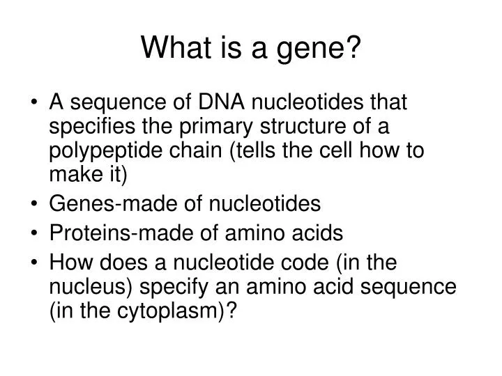 what is a gene