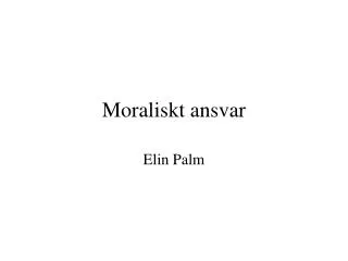 moraliskt ansvar