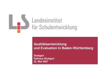qualit tsentwicklung und evaluation in baden w rttemberg