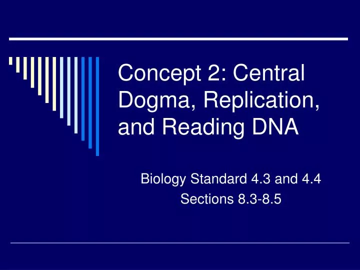 concept 2 central dogma replication and reading dna