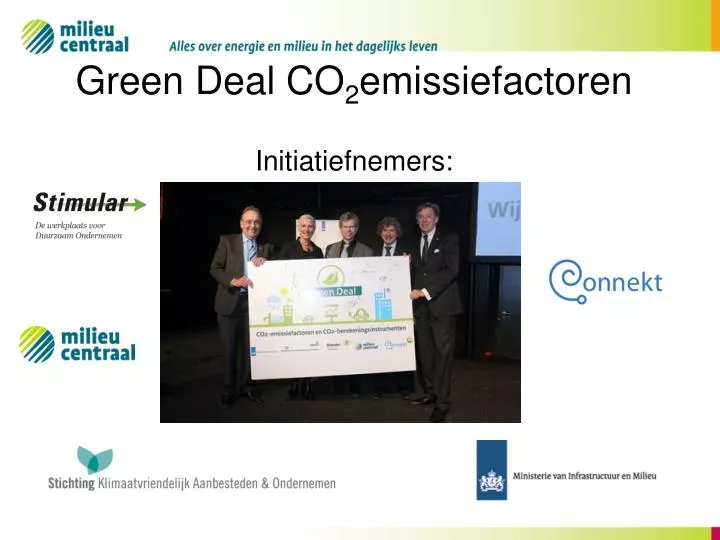 green deal co 2 emissiefactoren i nitiatiefnemers