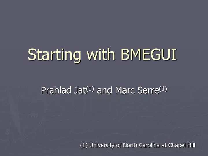 starting with bmegui