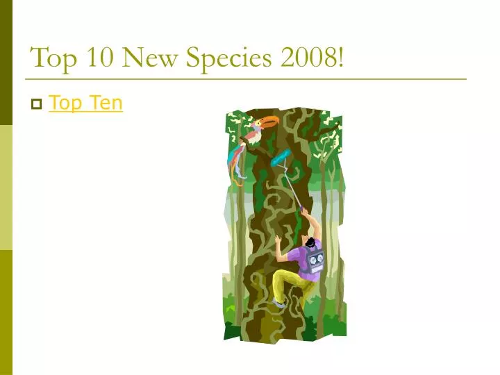 top 10 new species 2008
