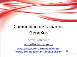 comunidad de usuarios genexus