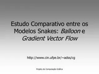 estudo comparativo entre os modelos snakes balloon e gradient vector flow