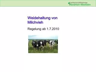 weidehaltung von milchvieh