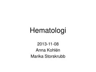 hematologi