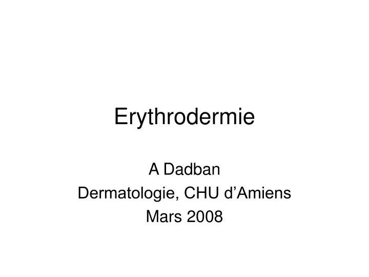 erythrodermie