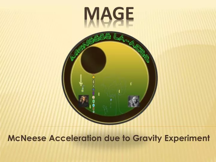 mcneese acceleration due to gravity experiment