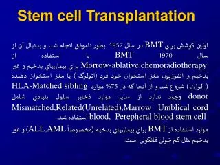 stem cell transplantation
