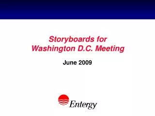 Storyboards for Washington D.C. Meeting