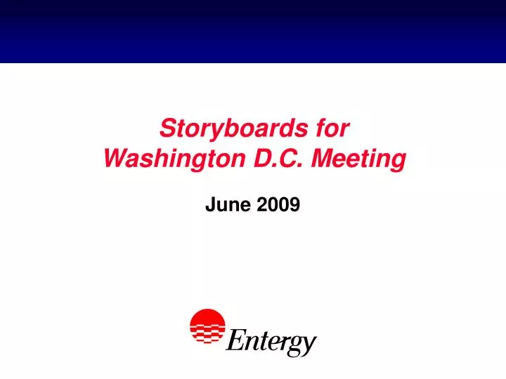 storyboards for washington d c meeting