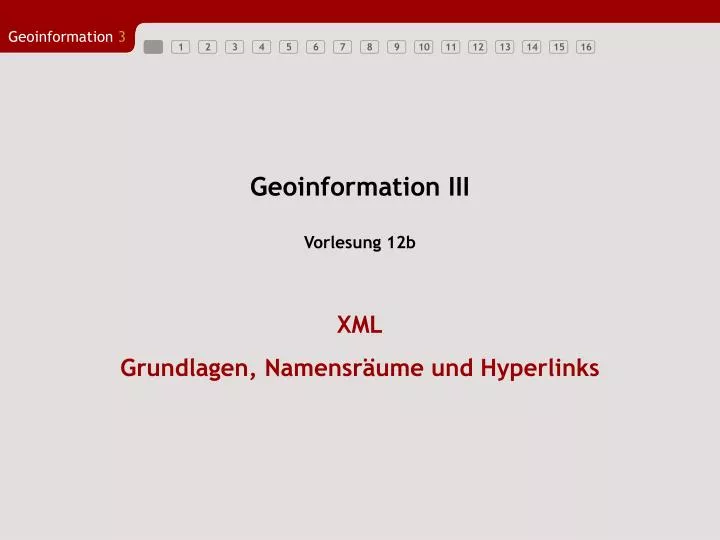 geoinformation iii