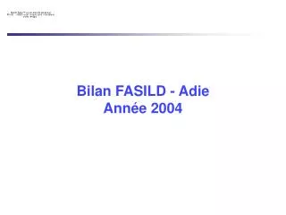 bilan fasild adie ann e 2004