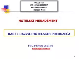 rast i razvoj hotelskih preduze a