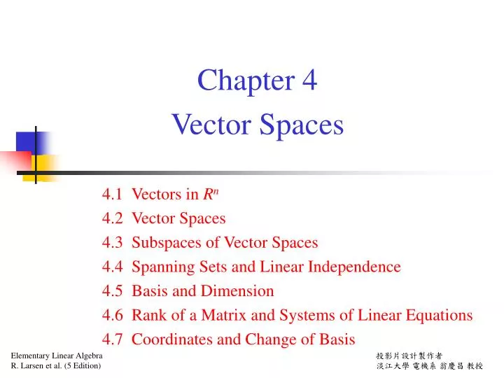chapter 4 vector spaces