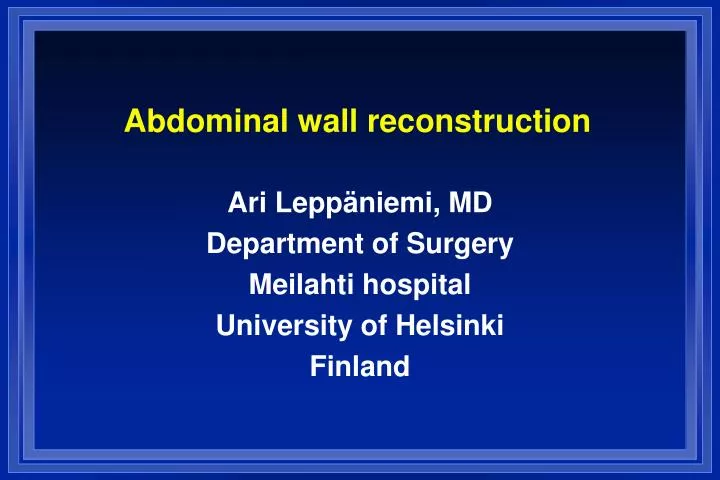 abdominal wall reconstruction