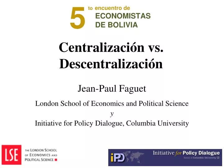 centralizac i n vs descentralizaci n