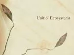Unit 6: Ecosystems - slide 1