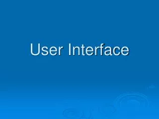 user interface