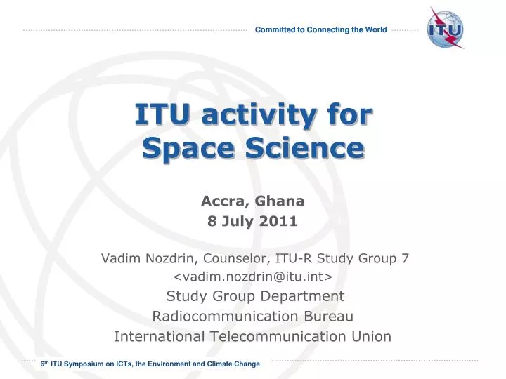 itu activity for space science