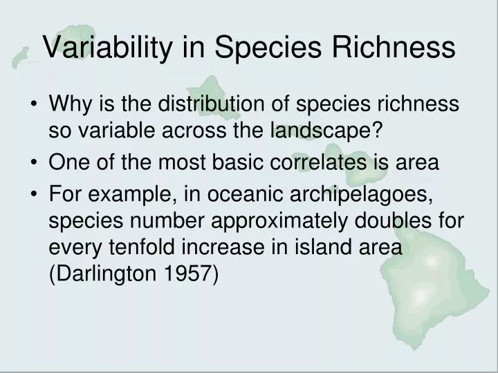 variability in species richness