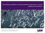 Demystifying Sustainability for Business Improvement: Insights from Dr. Nick Fleming - slide 1