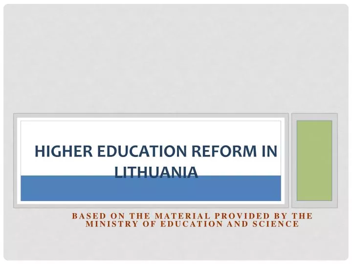 higher education reform in lithuania