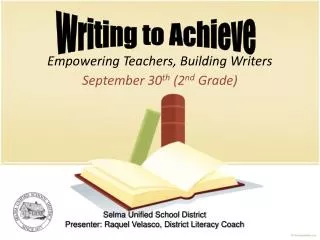 Empowering Teachers, Building Writers