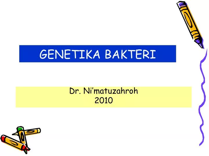 genetika bakteri