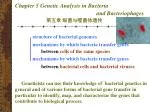 Chapter 5 Genetic Analysis in Bacteria - slide 1