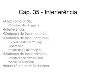 Cap. 35 - Interferência