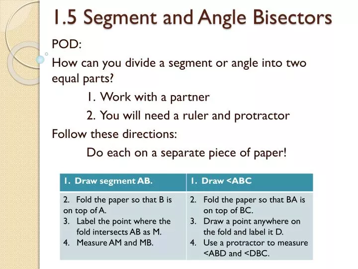 1 5 segment and angle bisectors