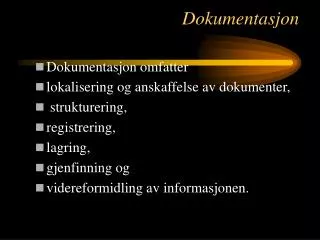 dokumentasjon