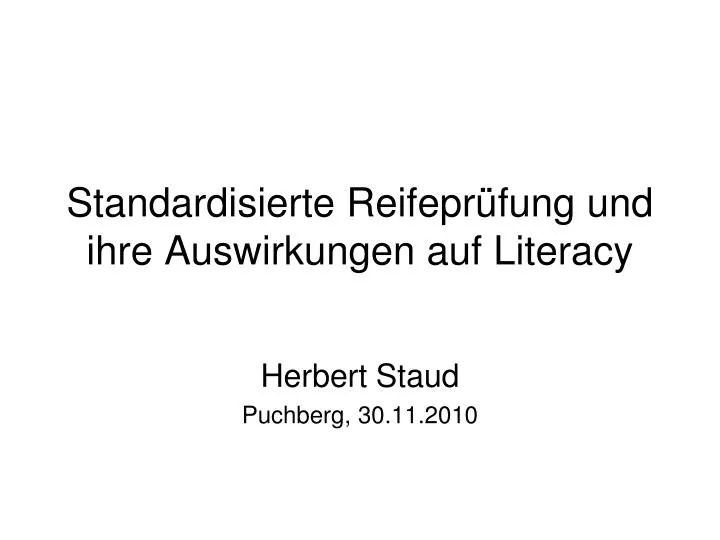 standardisierte reifepr fung und ihre auswirkungen auf literacy