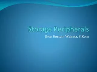 storage peripherals