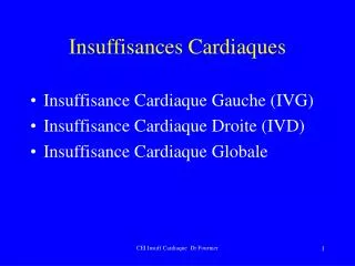 insuffisances cardiaques