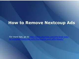 how to remove nexcoup ads