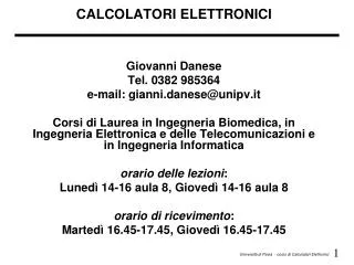 calcolatori elettronici