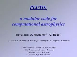 PLUTO: a modular code for computational astrophysics
