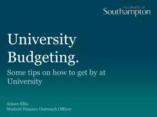 University Budgeting.